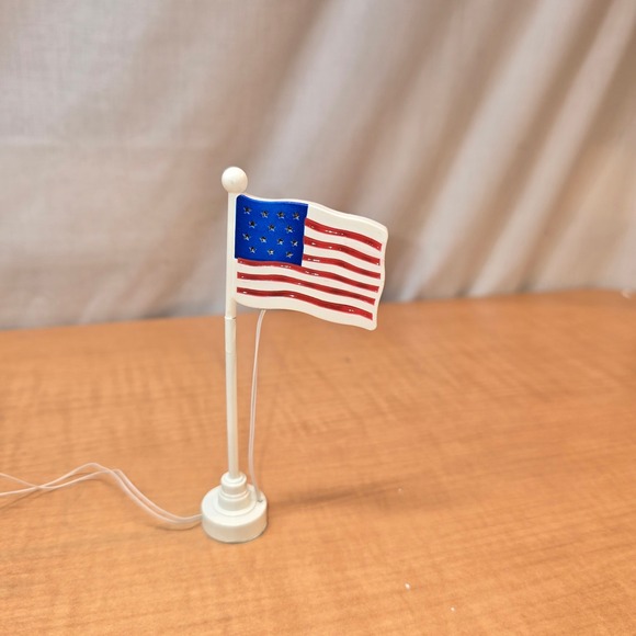 Department 56 Brite Lites‎ Lighted Village Accessory Flag Pole. Working! - Picture 3 of 7